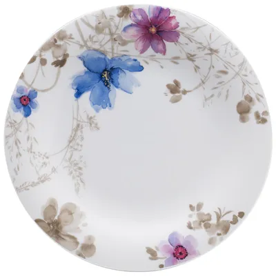 Produktbild von Villeroy & Boch Mariefleur Gris Basic Speiseteller, Essteller, Rund, Porzellan, Mehrfarbig, 27 cm, 550 g