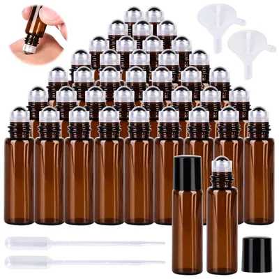Produktbild von 40 Glasfläschchen für ätherische Öle, Fassungsvermögen 5 ml