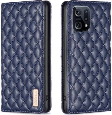 Produktbild von OPPO Find X5 Hülle, Elegant Bookstyle Flip Leder Kartenfächer Schutzhülle mit Ständer für OPPO Find X5 Blau