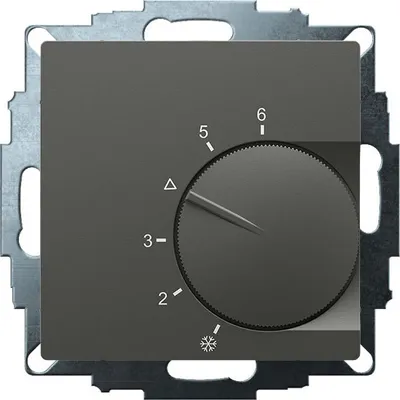 Produktbild von Eberle UP-Raumregler UTE 1003 Anthrazit 55x55 mm Temperatur 5-30 C, AC 230V