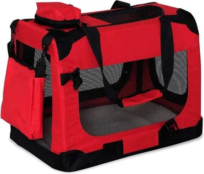 Produktbild von Famanu Haustier-Rucksack mit Tragegriffen - Rot, Größe M