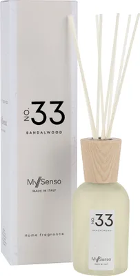 Produktbild von Diffuser Premium 240 ml N°33 Sandalwood, My Senso, Raumduft, inkl. 8 Faserstäbchen, Duftstäbchen