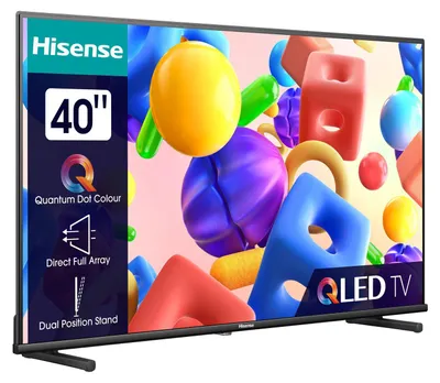 Obrázek produktu pro Hisense 40A5KQ, 101,6 cm (40"), 1920 x 1080 px, QLED, Smart TV, Wi-Fi, Černá
