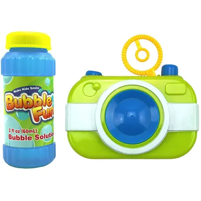 Produktbild von Best Sporting Seifenblasen Kamera I Inkl. 60 ml Flüssigeseife I Farbe Grün I Seifenblasen-Pistole, Seifenblasenmaschine für Kinder I Für Hochzeiten, Kindergeburtstage und Spielspaß