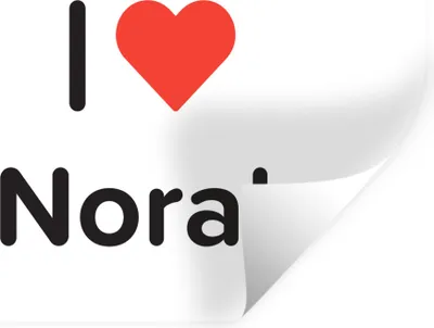 Produktbild von MuchoWow® Wandtattoo Wandsticker Wandaufkleber Ich liebe - Norah - Mädchen 120x90 cm Selbstklebend und Repositionierbar - Aufkleber