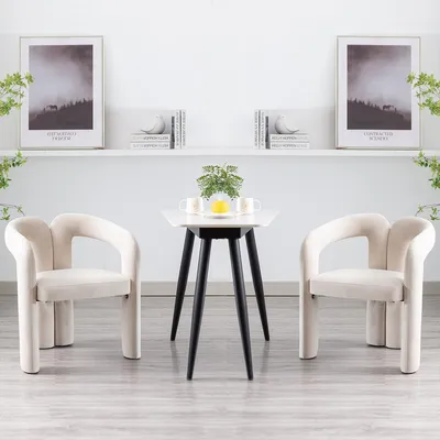 Produktbild von 2-Stück Esszimmerstuhl Eimer Seitenstühle Küchenstühle Freizeitstühle für Esszimmer Wohnzimmer