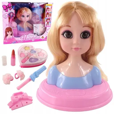 Produktbild von Puppenkopf-Büste zum Kämmen von Make-up 005-5NB
