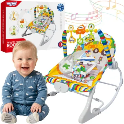 Image de Siège transat interactif Woopy Baby avec vibrations et arche multicolore
