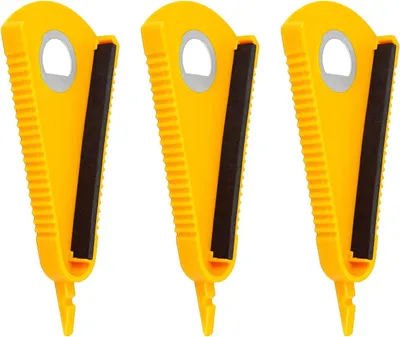 Produktbild von Flaschenöffner, multifunktionaler Glasflaschenöffner zum Öffnen festsitzender Deckel, für schwache Hände, Kinder, ältere Menschen, Arthritis geeignet 3 Stück (gelb)