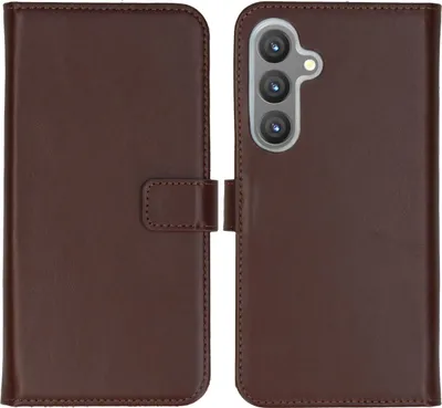 Immagine prodotto di Selencia Custodia a libro in vera pelle Samsung Galaxy S24 Plus - Marrone scuro