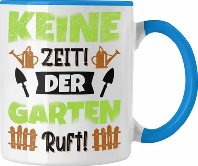 Produktbild von Trendation - Gärtner Tasse Geschenk Spruch Garten Becher Kaffeetasse für Hobbygärtner Garten (Blau)