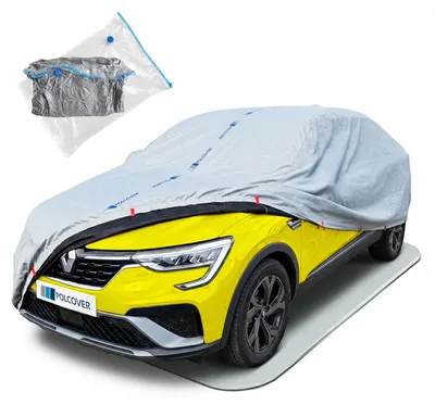 Produktbild von POLCOVER Autoabdeckung Wasserdicht Abdeckplane Auto Atmungsaktiv Sonne, Staub, Hagelschutz, UV-Schutz L (466-484 cm) 11 mm Sportback - Autoplane Autohülle Winter & Sommer