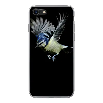 Produktbild von MuchoWow® Handyhülle Schutzhülle Hülle für iPhone 7 Vogel - Federn - Porträt Silikon Softcase Handy Hülle - Kartenhalter