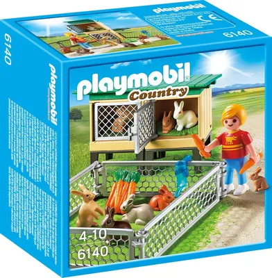 Produktbild von PLAYMOBIL Hasenstall mit Freigehege 6140