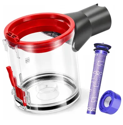 Produktbild von Staubbehälter kompatibel mit Dyson V7 V8 SV10 SV11, Ersatzbehälter,  Müllbehälter, mit HEPA Filter & Vorfilter + Reinigungsbürste