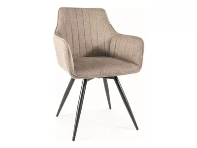 Image de Chaise de salle à manger OTO – noir / beige