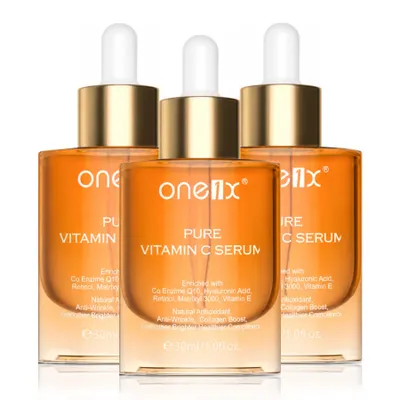 Produktbild von Vitamin C Serum Gesichtsserum Retinol Hyaluronsäure Q10 Matrixyl 3000 Anti Aging 3x 30ml