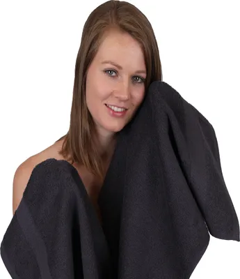 Produktbild von Betz Handtuch PREMIUM 100% Baumwolle 50x100 cm Gesicht- Hände- Körper- Handtuch Farbe - graphit