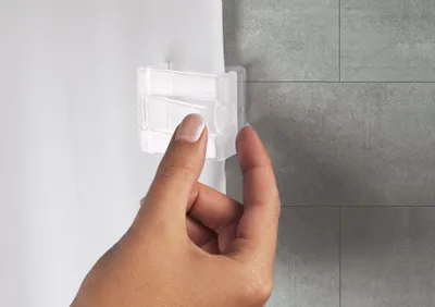 Produktbild von Duschvorhangclips, transparent, 2 Stück