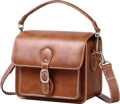 Image de Etui pour appareil photo Imperméable Rétro Sac à bandoulière Marron M pour Canon Nikon Sony