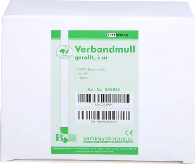 Produktbild von VERBANDMULL BRI 5M ROLLE, 1 St VER