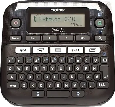 Produktbild von Beschriftungsgerät Brother PT-D210, Thermotransfer, Monochrom, AZERTY Tastatur, Bis zu 12mm TZe Bänder