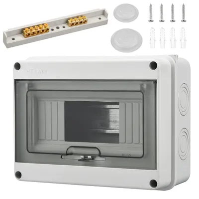 Immagine prodotto di Quadro elettrico a parete, quadro di distribuzione IP65, con 1 fila per 8 moduli