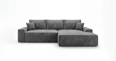 Produktbild von CORNERO Ecksofa mit schlaffunktion VERONA rechts dunkelgrau Cord Poso 60 - Schlaffunktion, Bettkasten