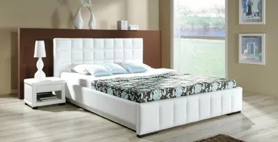 Image de Lit en cuir double Lits Lit en cuir rembourré Chambre à coucher Mariage Nouveau KALIPSOH