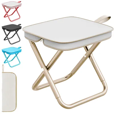 Zdjęcie produktu dla Stołek turystyczny składany 28 cm krzesełko kempingowe khaki do 120 kg