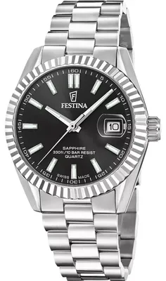 Produktbild von Festina F20084/D Herrenuhr Stahl/Schwarz mit Saphirglas