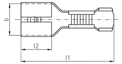 Produktbild von Intercable Flachsteckhülsen ICC125FH 0,5-1qmm 2,8 x 0,5 100 Stk