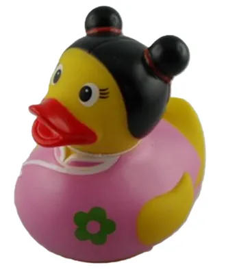 Produktbild von LiLaLu - 1694 - Geisha Ente, Badeente, Quietscheente, PVC, 8cm