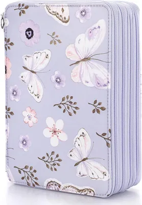 Image de Étui de rangement grand, en polyester, dimensions 28x20x8 cm, pour stylos et crayons de couleur