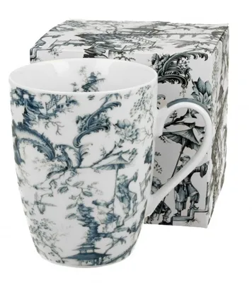 Produktbild von DUO ART GALLERY Klassischer Becher 360 ml ORIENT BLUE New Bone China Porzellan
