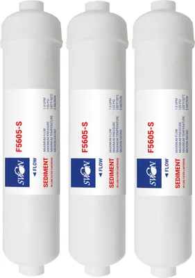 Obrázok produktu pre Swan inline sedimentačný filter PP vodný filter 12 palcov pre reverznú osmózu, filtračný systém, 1/4" palca (6,35 mm) pripojenie, 3 kusy