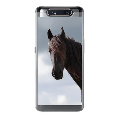 Produktbild von MuchoWow® Handyhülle Schutzhülle Hülle für Samsung Galaxy A80 Pferde - Himmel - Porträt Silikon Softcase Handy Hülle - Schutzdeckel