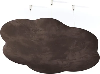 Obrázek produktu pro Sada 4 kusů – Akustický panel na strop, potažený sametovou látkou | Podhledový panel pro potlačení ozvěny | Akustické řešení (design "mrak") pro absorbci zvuku | [MRAK | Hnědá]
