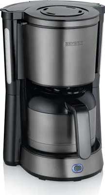 Produktbild von Severin KA 9343, Filterkaffeemaschine, 1 l, Gemahlener Kaffee, 1000 W, Schwarz, Edelstahl