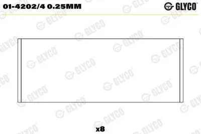 Produktbild von GLYCO 01-4202/4 0.25mm Pleuellager für VOLVO 480 E (482) 440 K (445) 460 L (464) 340-360 (343, 345) 340-360 Stufenheck (344)