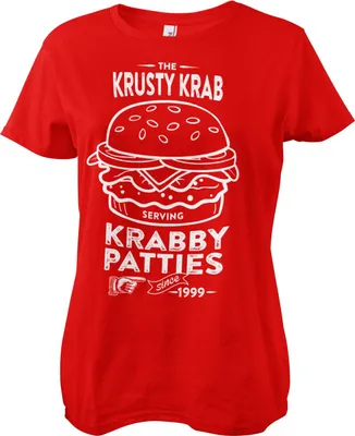 Produktbild von The Krusty Krab Serving Krabby Patties Girly Tee - X-Large  - Red