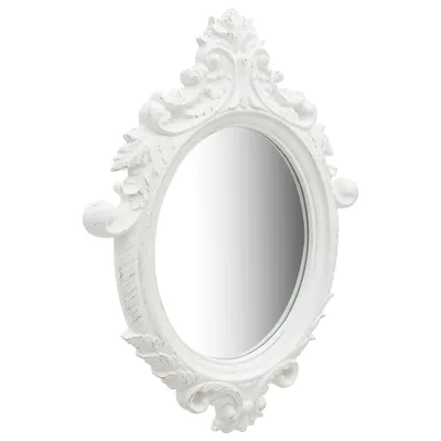 Zdjęcie produktu dla vidaXL Lustro ścienne w stylu zamkowym 56x76 cm białe