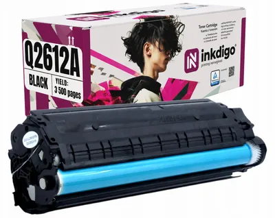 Produktbild von Inkdigo Toner Q2612X für HP LaserJet 1010, 1012, 1015, 1018 – Schwarz, 3500 Seiten,, KI-generiertes Bild