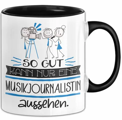 Produktbild von Musikjournalistin Geschenk Tasse So Gut Kann Nur Eine Musikjournalistin Aussehen Geschenkidee Geburtstag Weihnachten Lustig (Schwarz)