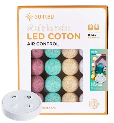 LED-Lichtkette mit 16 Kugeln, 1,6 m, Fernbedienung, 4 Stufen