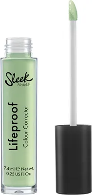 Zdjęcie produktu dla Sleek MakeUP LIFEPROOF COLOUR CORRECTOR, Zielony, REDUCE REDNESS, Płynny, Butelka, 7,4 ml, Kobiety