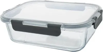 Image de Livinja BARI bocaux en verre couvercle plastique 1520 ml 23,4 x 17,8 x 7,5 cm
