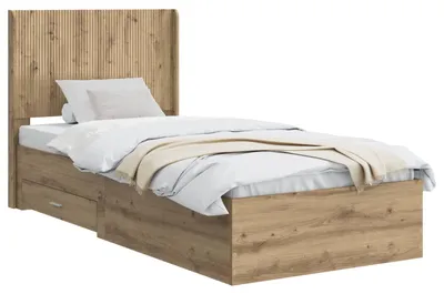 Obrázek produktu pro Postel s úložným prostorem a čelem z dubu Artisan