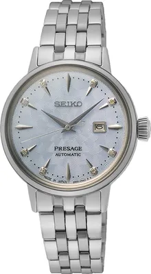 Produktbild von Seiko Damenuhr analog Automatikwerk mit Edelstahlarmband SRE007J1