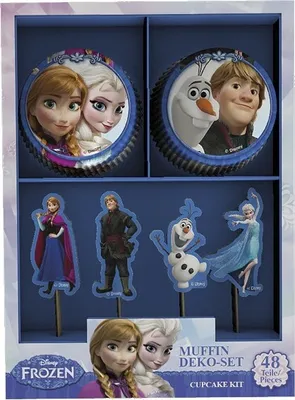 Produktbild von FRO Muffin Deko Set 48tlg. Eiskönigin